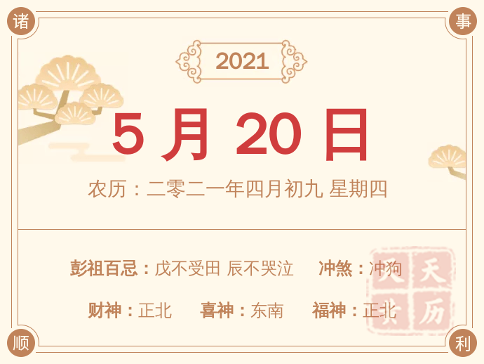 21年5月日财神方位查询黄历 天天黄历